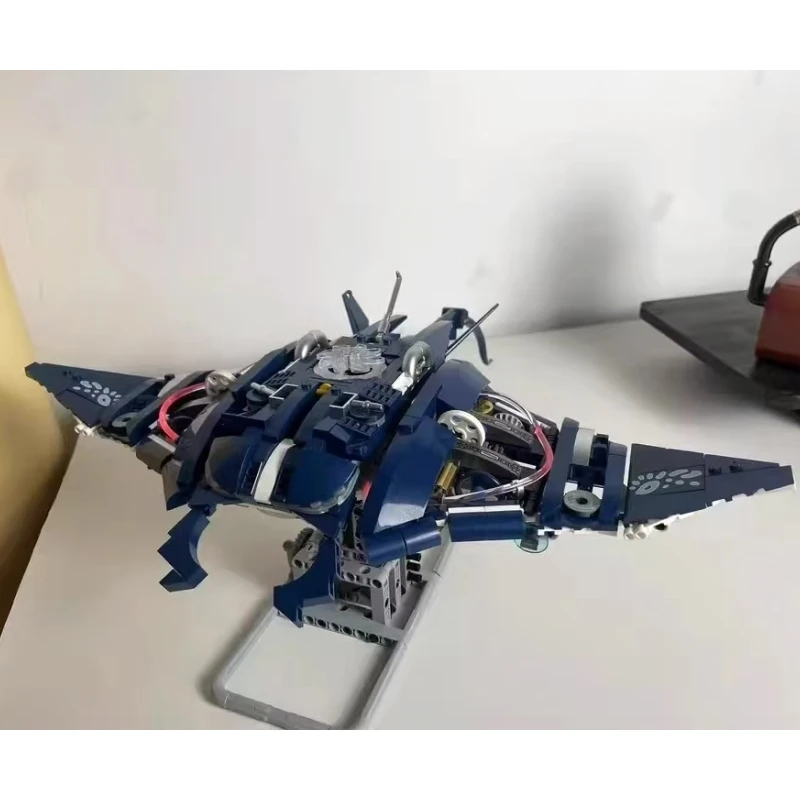 966PCS Creative Technical Mechanical Manta Rays Building Blocks Bricks STEM Sea Life Animal Model Toy Set Kit for Adult Kid Gift