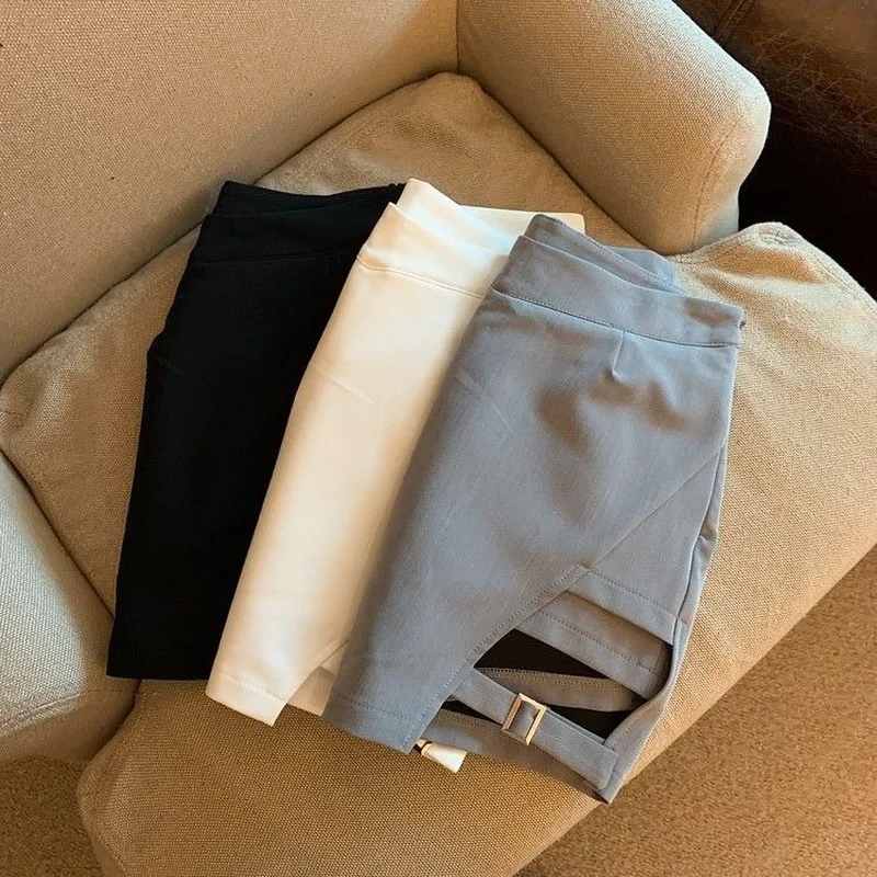Skirts Women Trendy Leisure All-match Mini High Waist Youth A-line Elegant Daily Folds Summer Breathable Simple Solid Slim New
