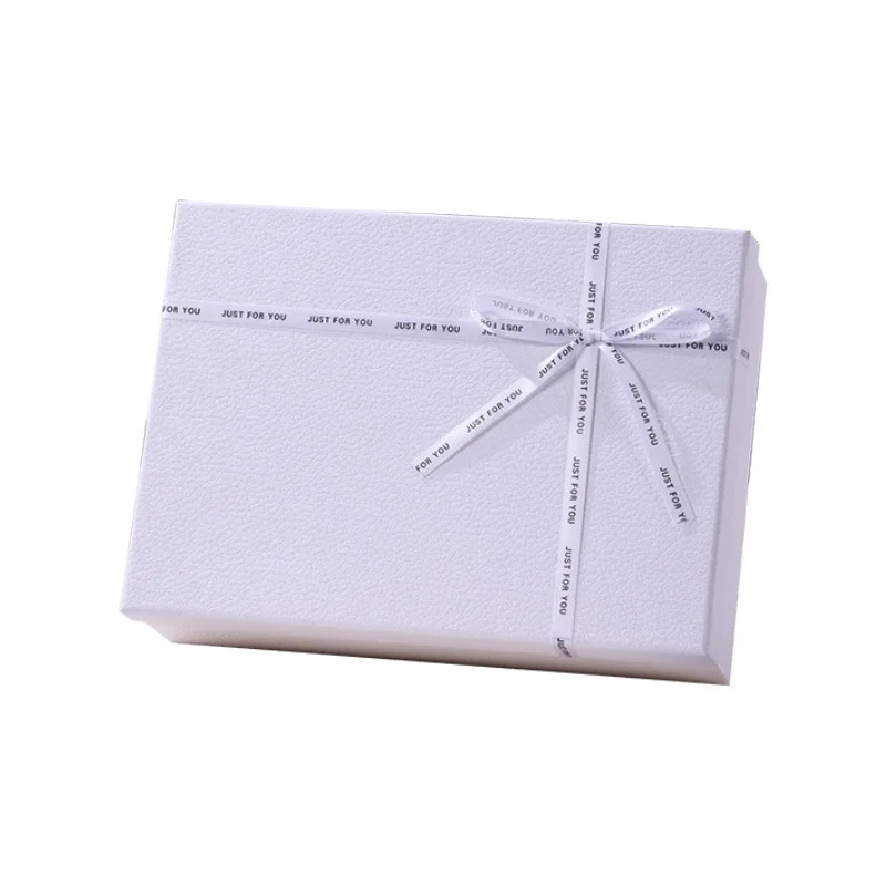 White Green Orange Empty Box Exquisite Square Perfume Gift Box Festival Large Bow Heaven Earth Cover Gift Box