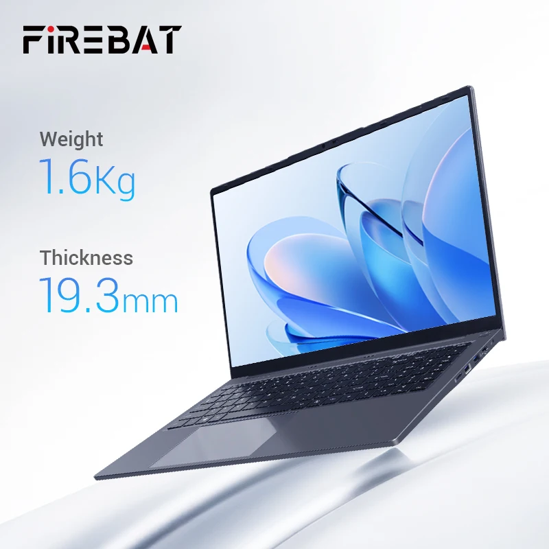 Firebat AT15 Laptop Intel N150 CPU da 15,6 pollici 16 GB di RAM SSD 1 TB Leggero Business Windows 11 Pro Computer Notebook BT4.2 WiFi5