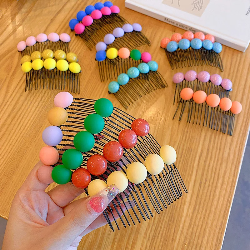 Fashion Children\'s Hairpins Little Girls Bangs Broken Hair Hairpins Girls Candy Color Sweet Cute Insert Comb Hair Accessories