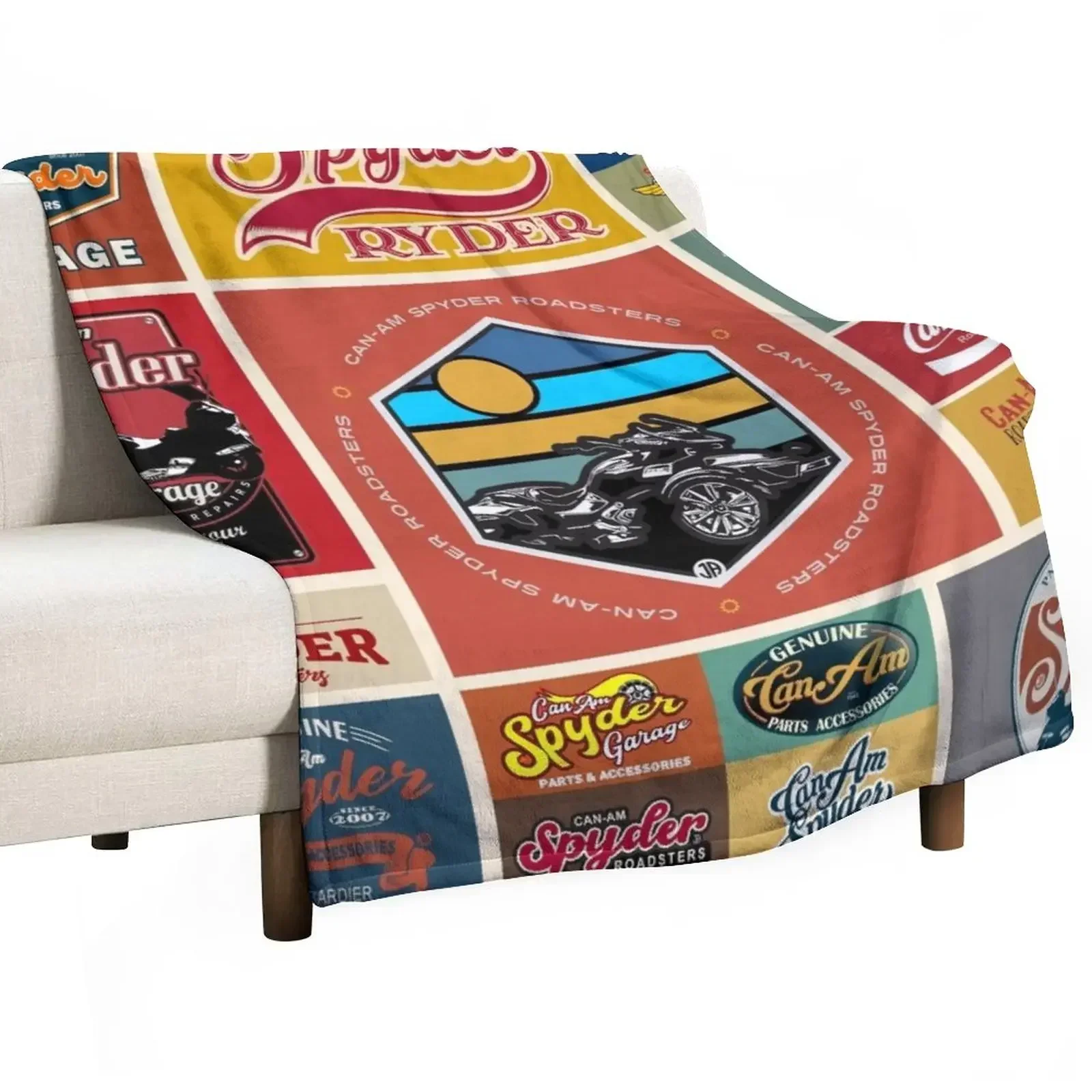 Can-Am Spyder Quilt Pattern Throw Blanket Sofas Decoratives Travel Blankets