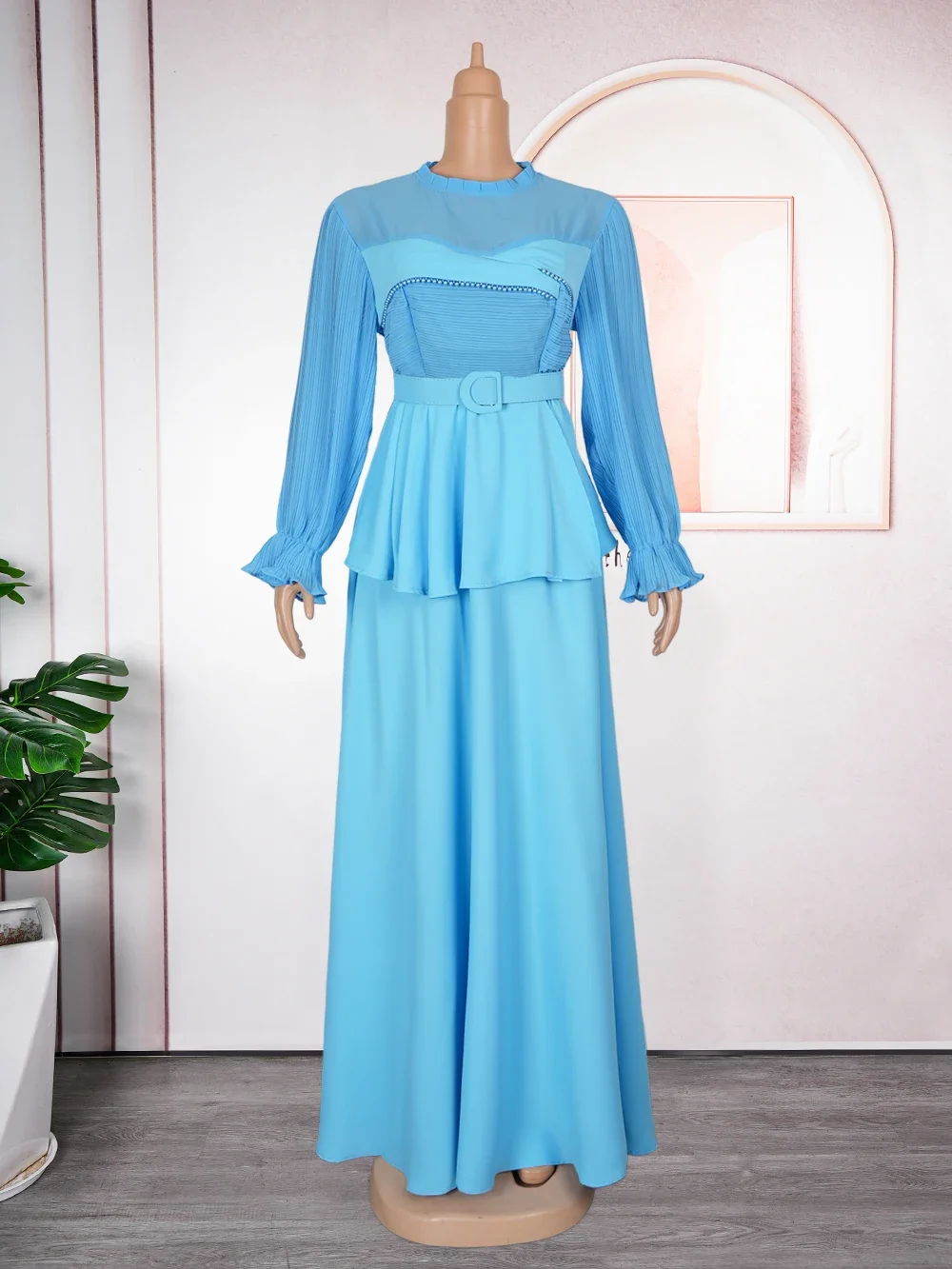 Plus Size African Party Dresses for Women 2025 New Fashion Dashiki Ankara Chiffon Wedding Gowns Elegant Turkey Muslim Maxi Dress