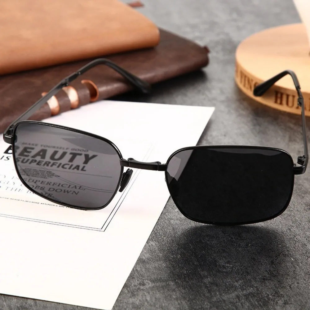 3PC Mode Klapp Photochrome Sonnenbrille Outdoor Polarisierte Fahren Sonnenbrille Fahren mit Legierung Rahmen Quadratische Gläser für Männer – Detail 2