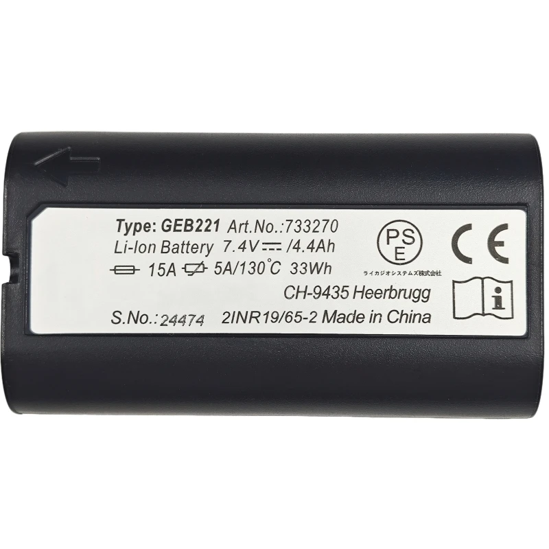 Imagem -03 - Bateria Geb221 Compatível para Estações Totais Leica Instrumento de Pesquisa com Logotipo 7.4v 4400mah Ts02 Ts06 Ts09 Tps1200 Alta Qualidade