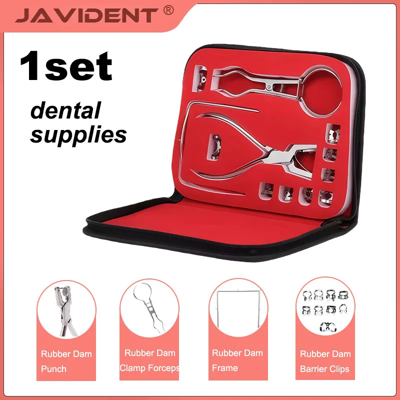 1Set Dental Isolation Film Punch Rubber Dam Kit Orthodontic Tools Dental Laboratory Equipment Dental Instruments & Materials