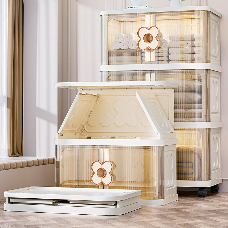 Foldable Storage Box Large Capacity Clothes Bedding Toy Organizer Home Closet Organizer Chest Bedroom Tidying Storage Cabinet - view 3
