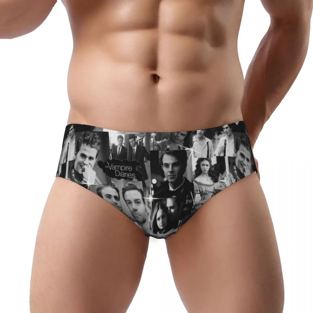 

Мужские трусики «Дневники вампира» на заказ, нижнее белье, мужские эластичные трусы, трусы