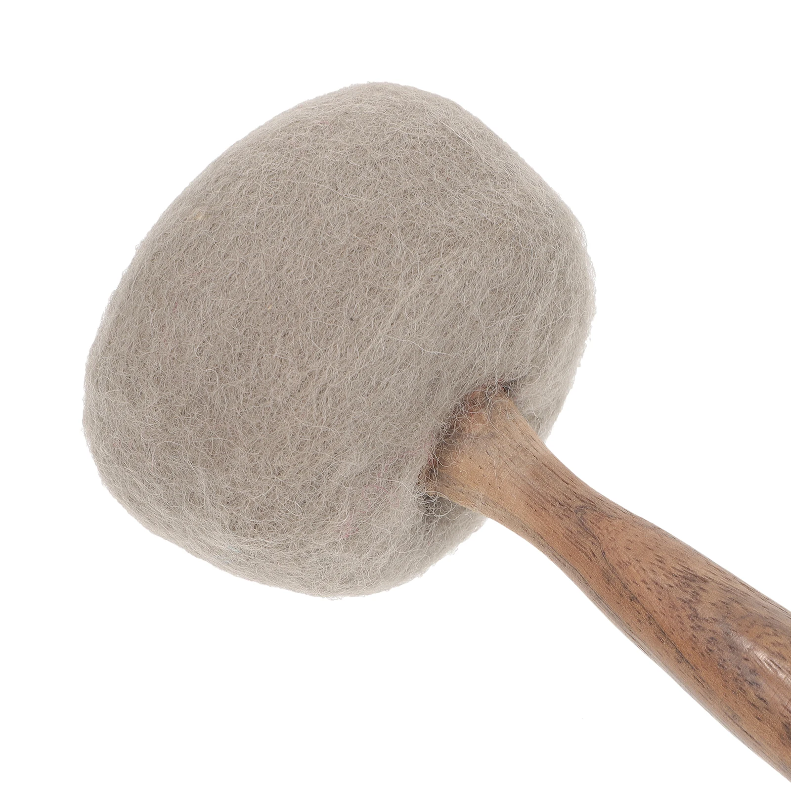 

Mallet Wool Felt Bowl Hammer Musical Bowls with Stick Yoga for Sound Wooden Singing Striker