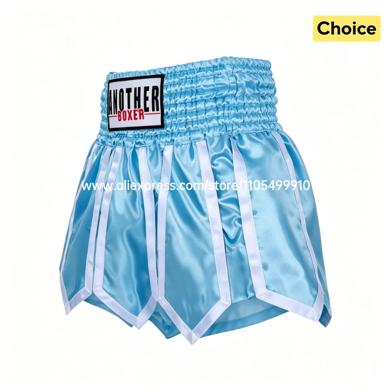 Muay Thai Shorts Blau Gladiator Boxshorts für Männer Frauen Kinder Kampf-Kickbox-Hosen Gym MMA Kampfsport Sparring Kampfshorts