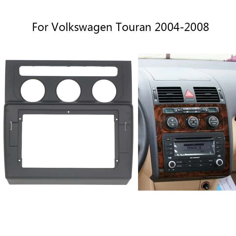 9/10 Inch Car Radio Frame Kit For Volkswagen Touran 2004 2005 2006 2007 2008 Auto Stereo Center Console Holder Fascia Trim Bezel