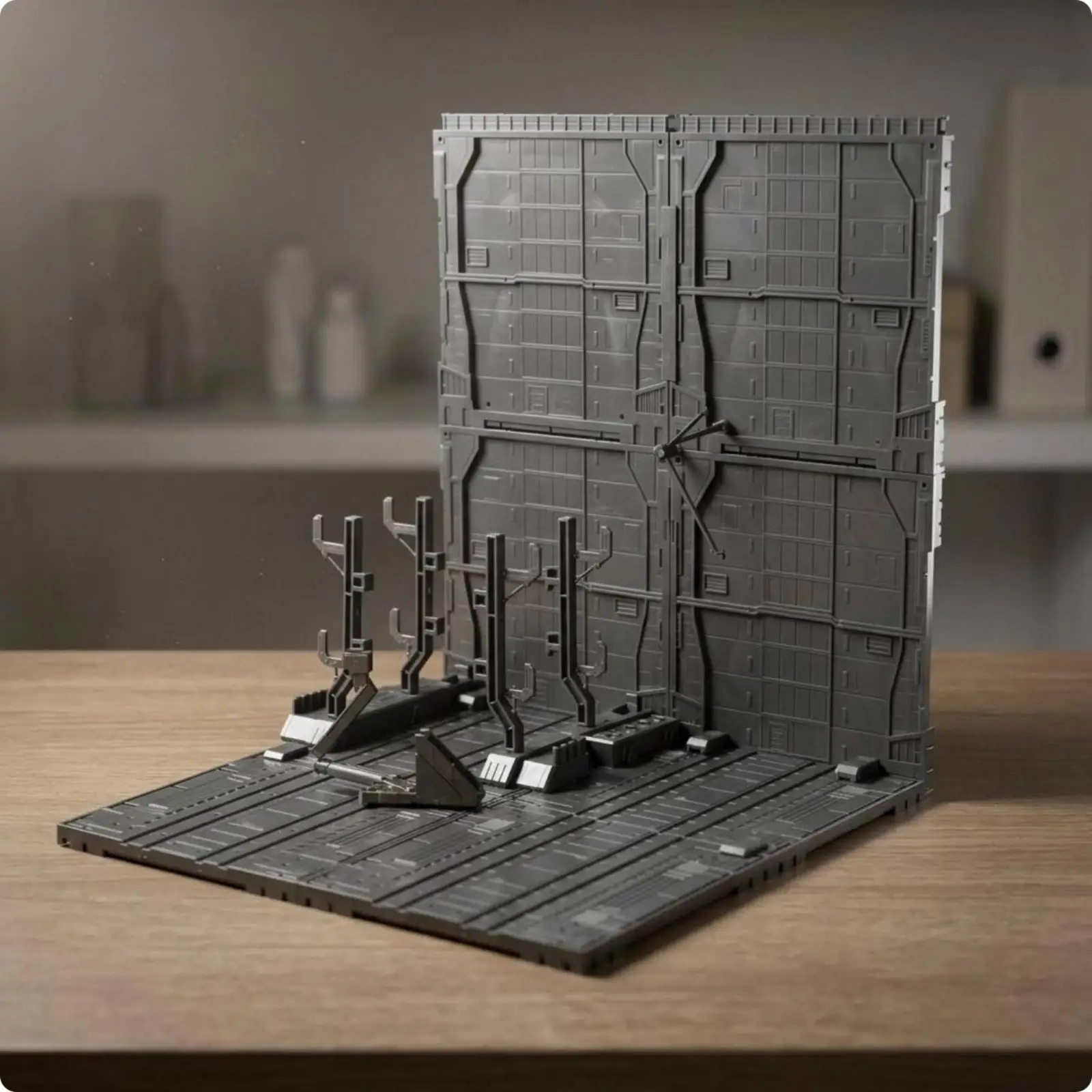 Hangar Scene Board Futuristic Mechanical Corner Scene Board Molded Panels