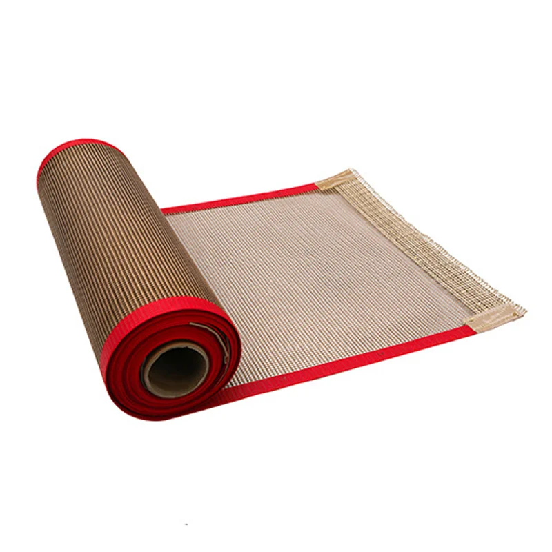 Heat Resistant Food Grade Ptfe Mesh Filter Coated Fiberglass Open Mesh Conveyor Belt for UV Printing
