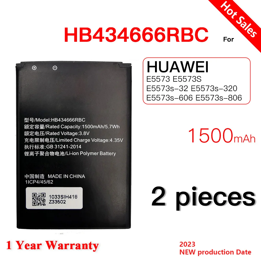 

100% Orginal HB434666RBC 1500mAh Battery For Huawei Router E5573 E5573S E5573s-32 E5573s-320 E5573s-606 E5573s-806 phone Battery