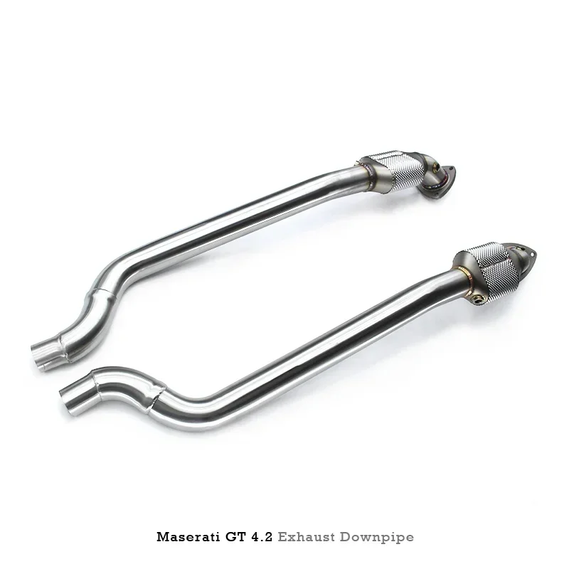 Section High flow Pipes branch downpipe Exhaust Pipe with For Maserati Gran Turismo/GT 4.2