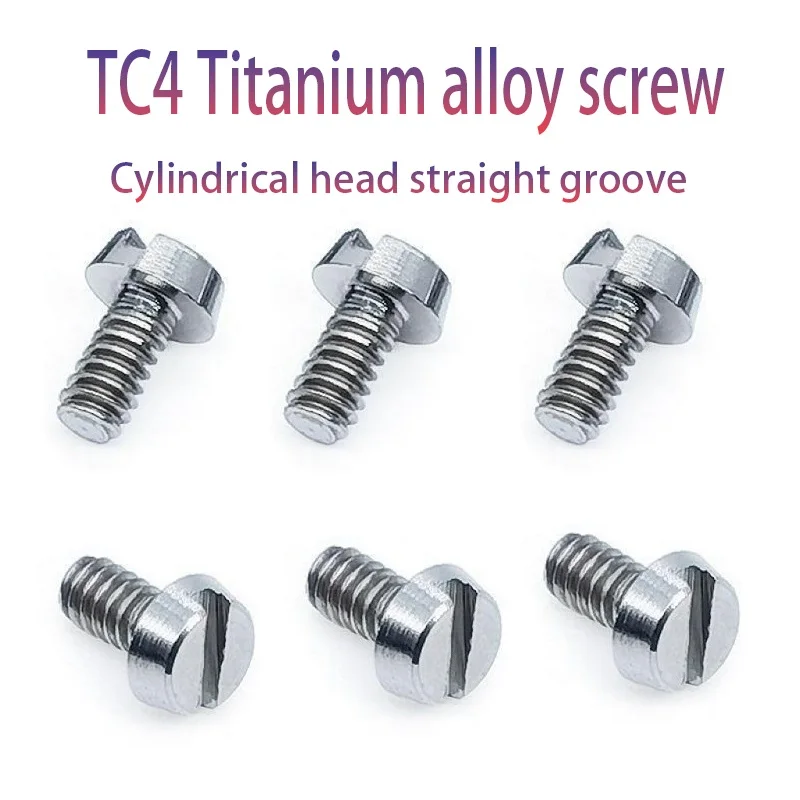 TC4 Titanium Slotted Screw, Cylinder Head Machine Screw, High Strength Lightweight Fasteners for Bike Motorcycle Modification