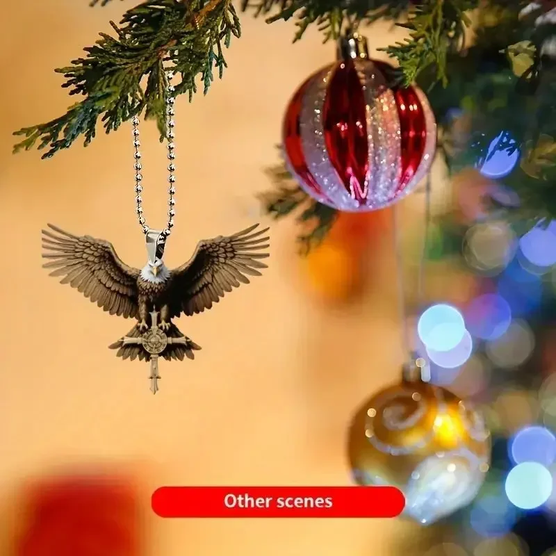 Eagle Cross Car Pendant Car Decorative Accessories Interior Moulding Creative Adorns Ornament Car Simulation Decors