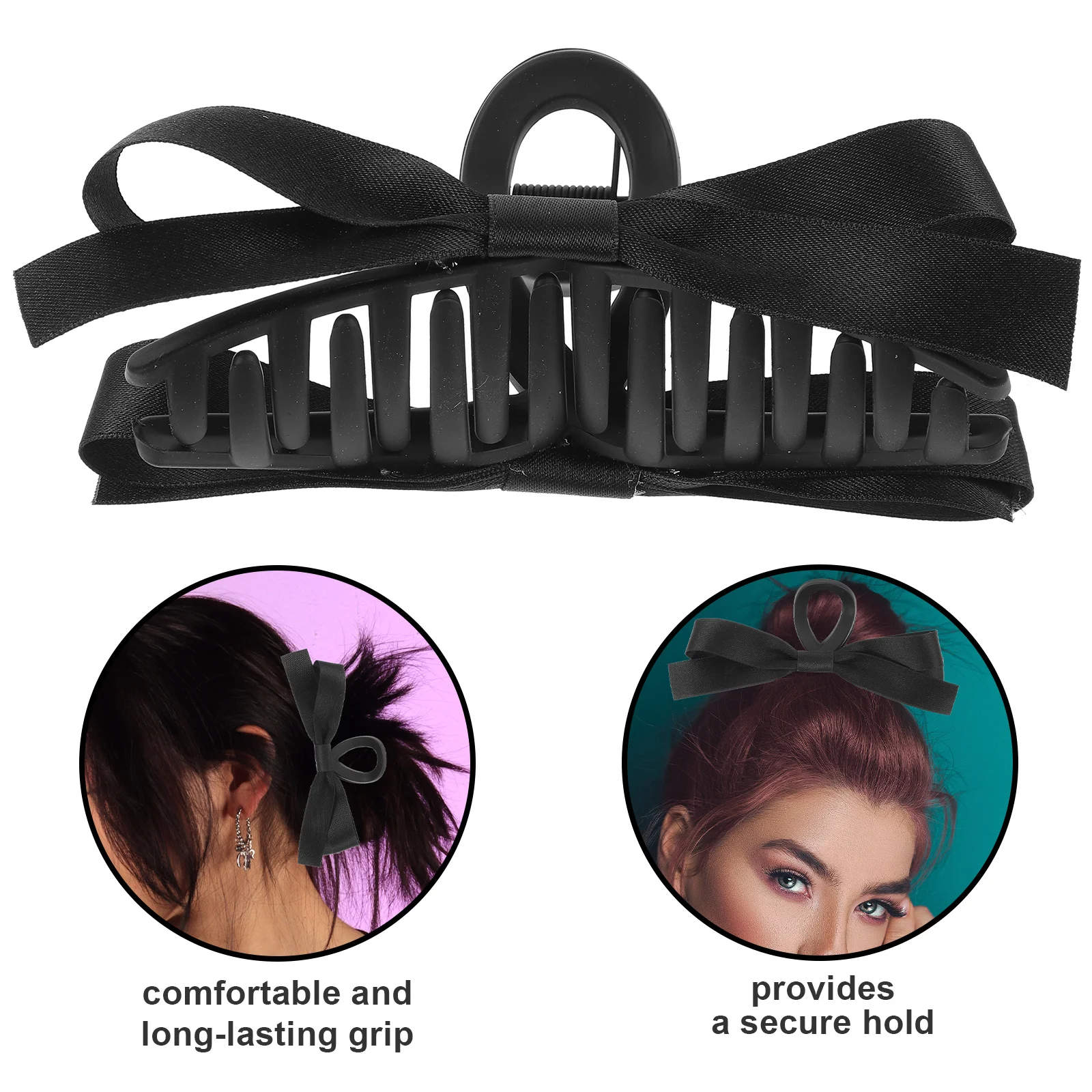 

2 Pcs Claw Clip Jaw Clips for Women Hair with Bow Large Elegant Thick Big