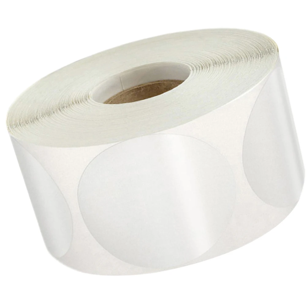 

500pcs Clear Labels Transparent Round Stickers 5cm Seal Tags Self Adhesive Dot Label Envelope Tab Sealer Retail Package