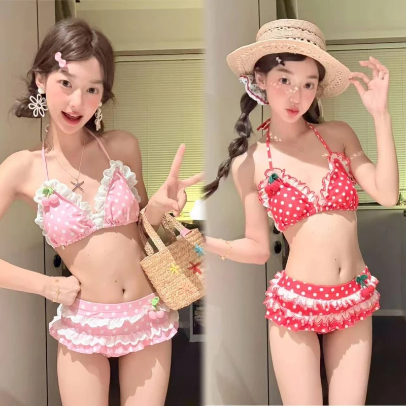 

2026 Summer Sexy Halter Bikini Set Women Y2K Fashion Two Piece Swimwear Low Waist Bottom Beachwear Bathing Suit for Women