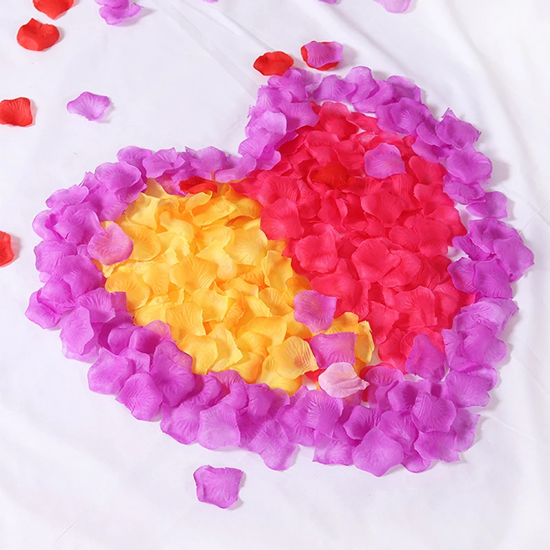 

120pcs/Bag Rose Petals Emulations Rose Flower Petals Non-woven Wedding Party Decoration Flower Home Desktop Wall DIY Decorations