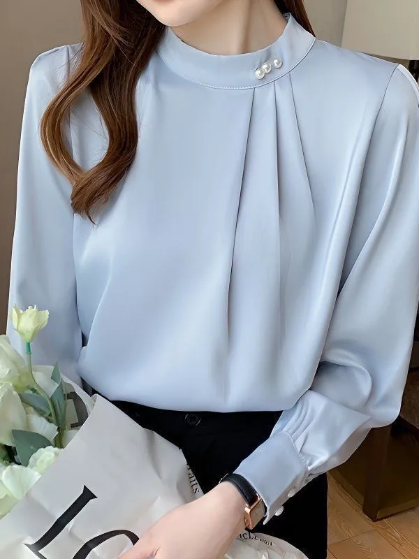 

Белая модная женская одежда irt, осень 2021, новая профессиональная одежда, шифоновый свободный длинный топ для похудения Sve