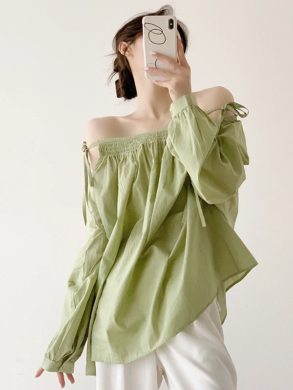 

Топ Sana Spring Summer 2023 с открытыми плечами и поясом, дизайнерская модель, утягивающий силуэт, укороченный, верхняя одежда