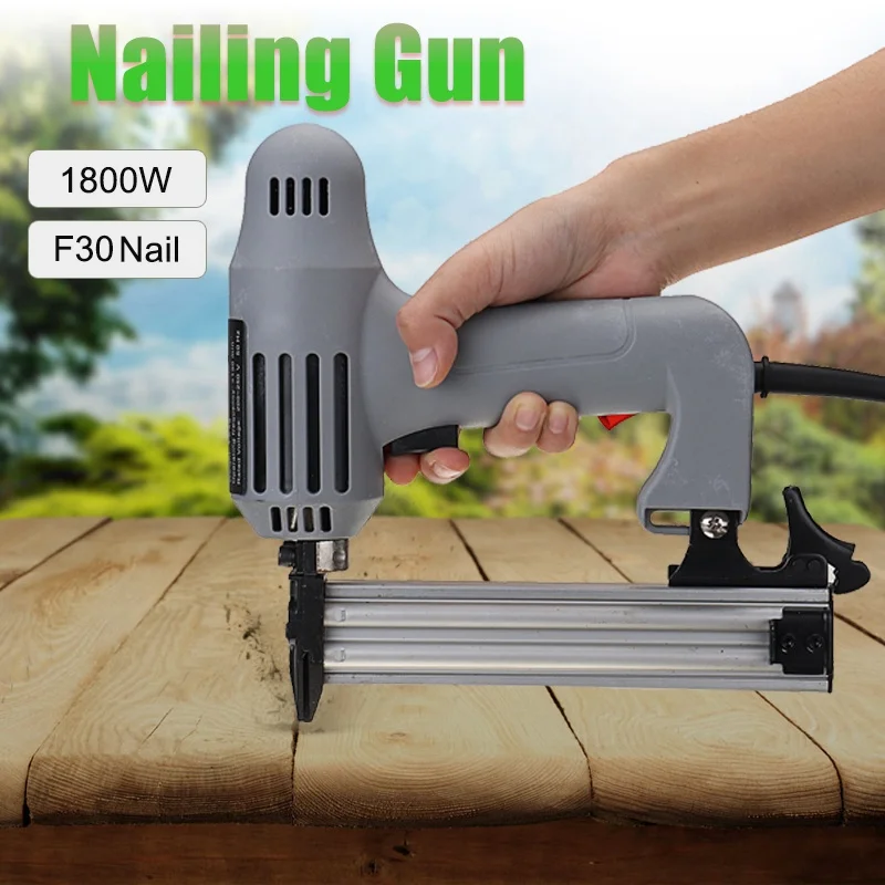 

220V 1800W F30 Nail Electric Straight Nailer Nailing Device Woodworking Portable