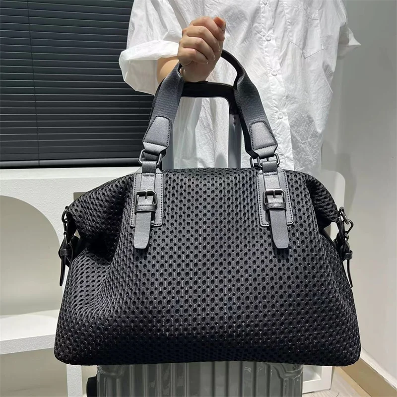 XMESSUN New Trendy Travel Bag for Women,Fashion Leisure Large Capacity Vacation Bag Waterproof Nylon Mesh Shoulder Messenger Bag