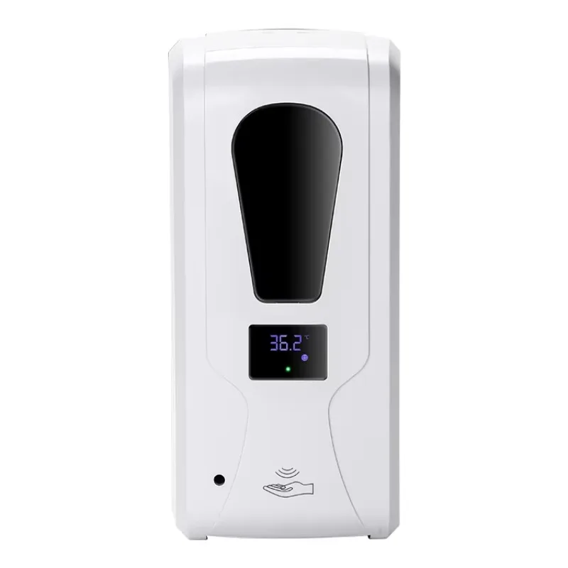 Household Temperature Measurement Disinfection Wall-Mounted Automatic Soap Dispenser with 1000ml Capacity White for Bathroom Use