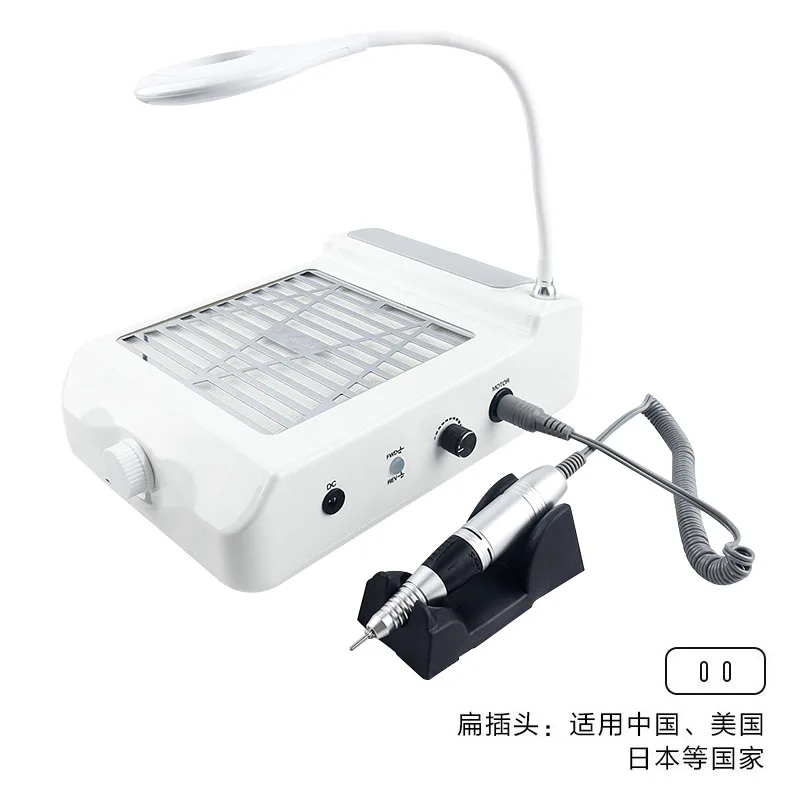 ماكينة مانيكير أربعة في واحد، مطحنة متكاملة، مكنسة كهربائية مع وسادة يدوية، فلتر سحب، مجمع غبار مانيكير، كرو