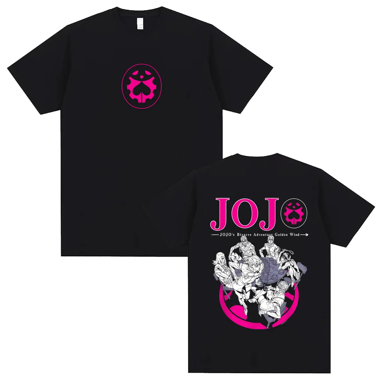 

Anime Jojo Bizarre Adventure T-shirt Manga Giorno Giovanna Streetwear Men Women Casual Oversized Tshirt Male Vintage T Shirts
