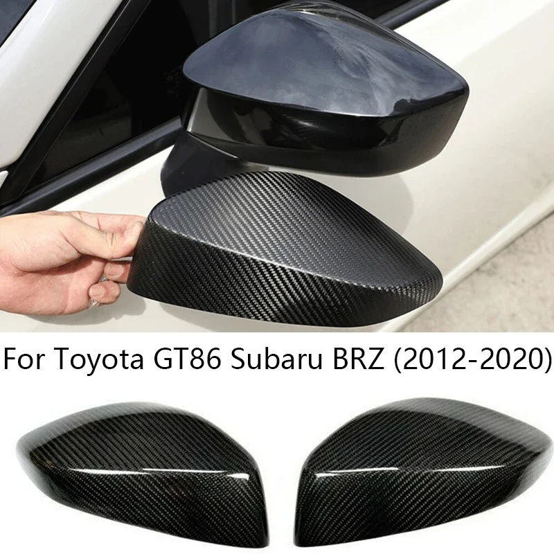 

For Toyota GT86 Subaru BRZ 2012-2020 Carbon Fiber Car Rear View Side Mirror Cover Cap Add Accessoriess exterior parts On Style