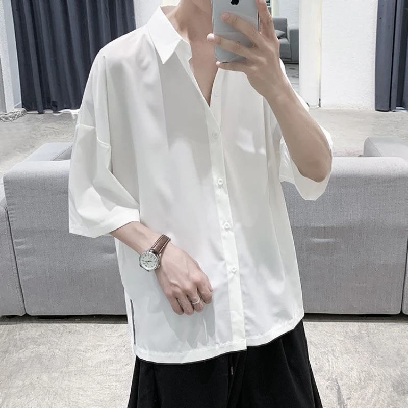 Women Shirts Solid Classic All-match Unisex Korean Fashion Chic Popular Simple Ins Streetwear Short-sleeved Casual Daily Cozy