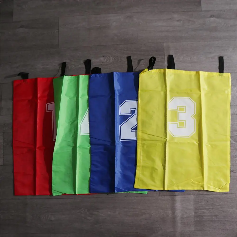 Bolsas de salto coloridas para niños, 4 piezas, fáciles de llevar, canguro plegable, ligero, Dacron, accesorios para deportes al aire libre