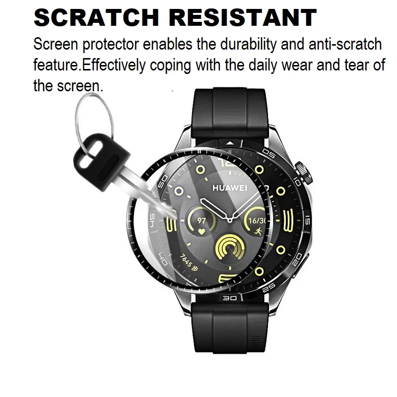 3 قطعة ثلاثية الأبعاد حافة منحنية حامي الشاشة لهواوي GT4 41 مللي متر/GT4 46 مللي متر ساعة ذكية غطاء كامل طبقة رقيقة واقية
