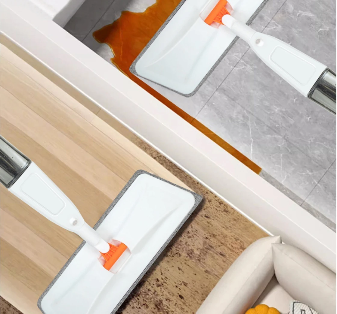 Neuer großer Haushalts-Sprühmopp mit austauschbarer Mikrofaser-Pad für die Nass- und Trockenreinigung, Mikrofaser-Pads, rotierender Sprühmopp-Besen – Detail 10
