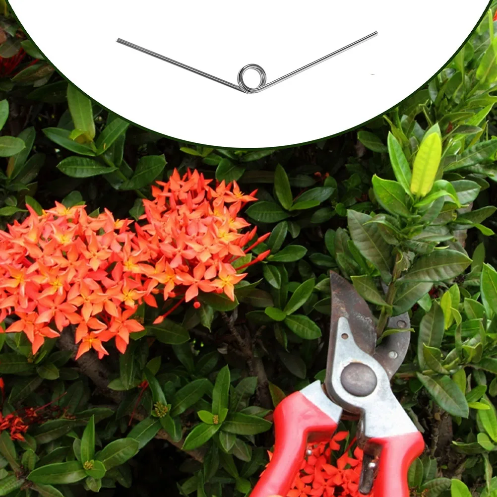 

12pcs Pruning Shears Spring Replacement for Trimmer Hand Pruners Tree Garden Clippers Stainless Steel V Shape Black Color