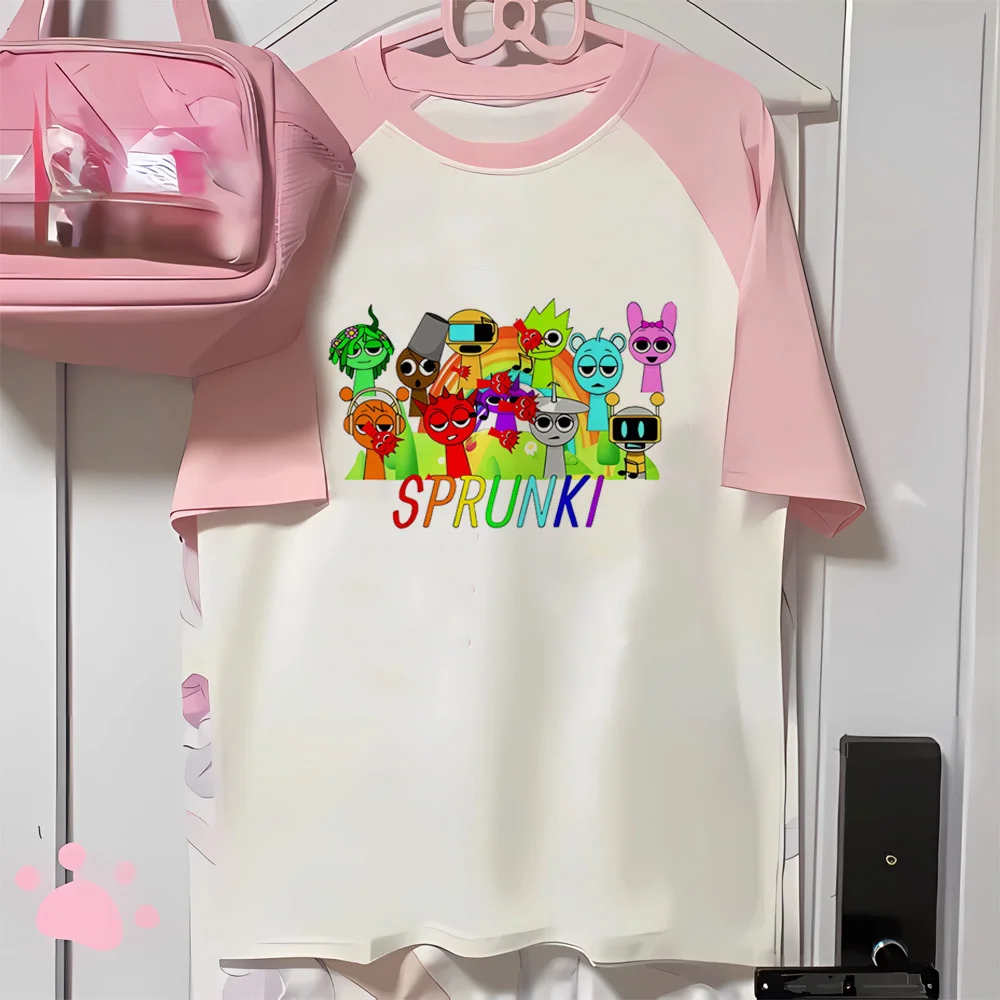 Sprunki tshirt girl kawaii Gothic Vintage hip hop aesthetic 2000s t-shirt 80s streetwear Grunge 2000s anime