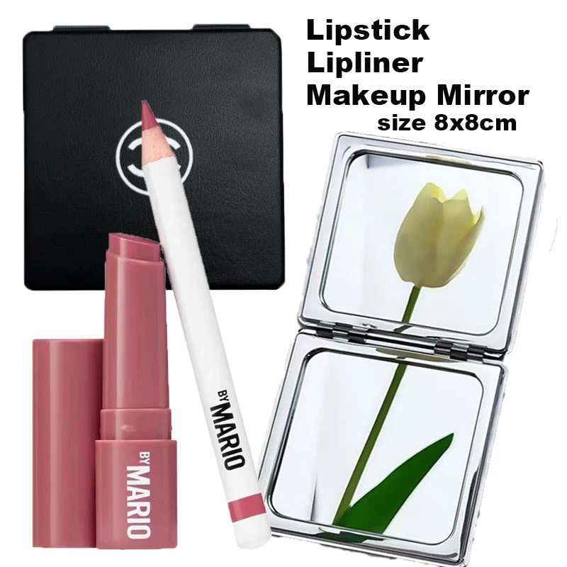 Zestaw do makijażu ust 3 w 1 z lusterkiem: 0,9g kredka do ust Rich Mauve Ultra Sculpting Lipliner Pencil i 1g balsam do ust Rosewood Glow Lip Serum Balm Beauty