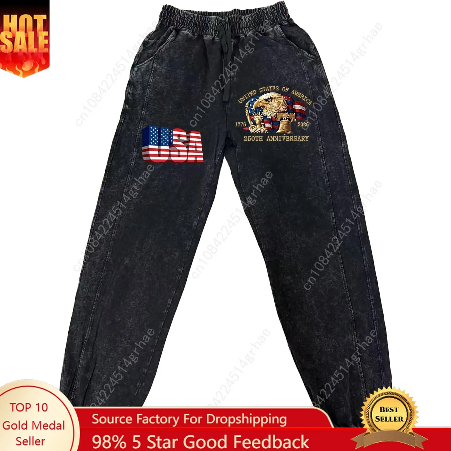 

Liberty United States 250 Anniversary Pants Mens Womans Retro Sweatpants 250th Years Celebration Cotton Trousers