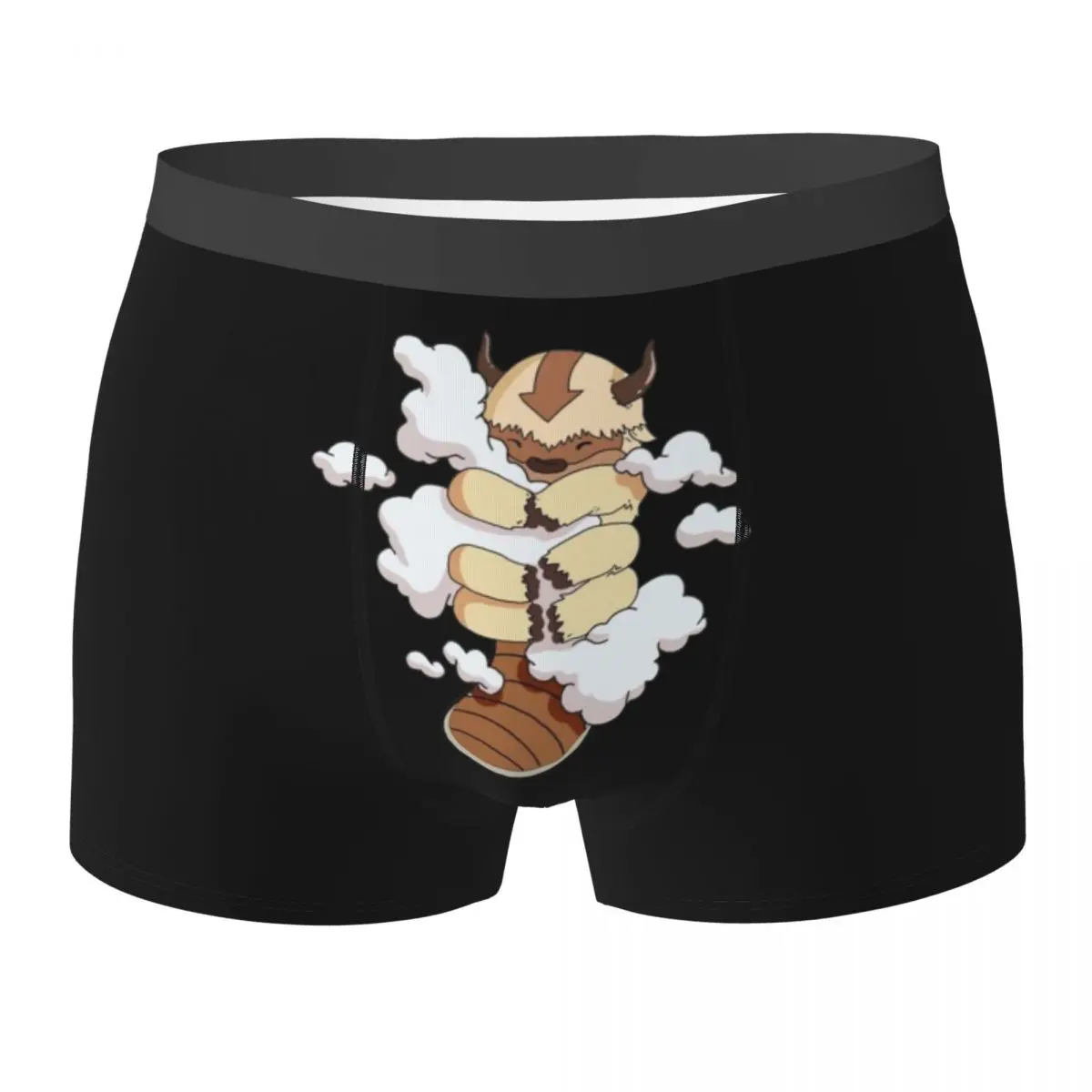 Boxer Underpants Shorts Appa Cuddling Clouds - Avatar The Last Airbender Panties Male Underwear for Homme Man Boyfriend Gift