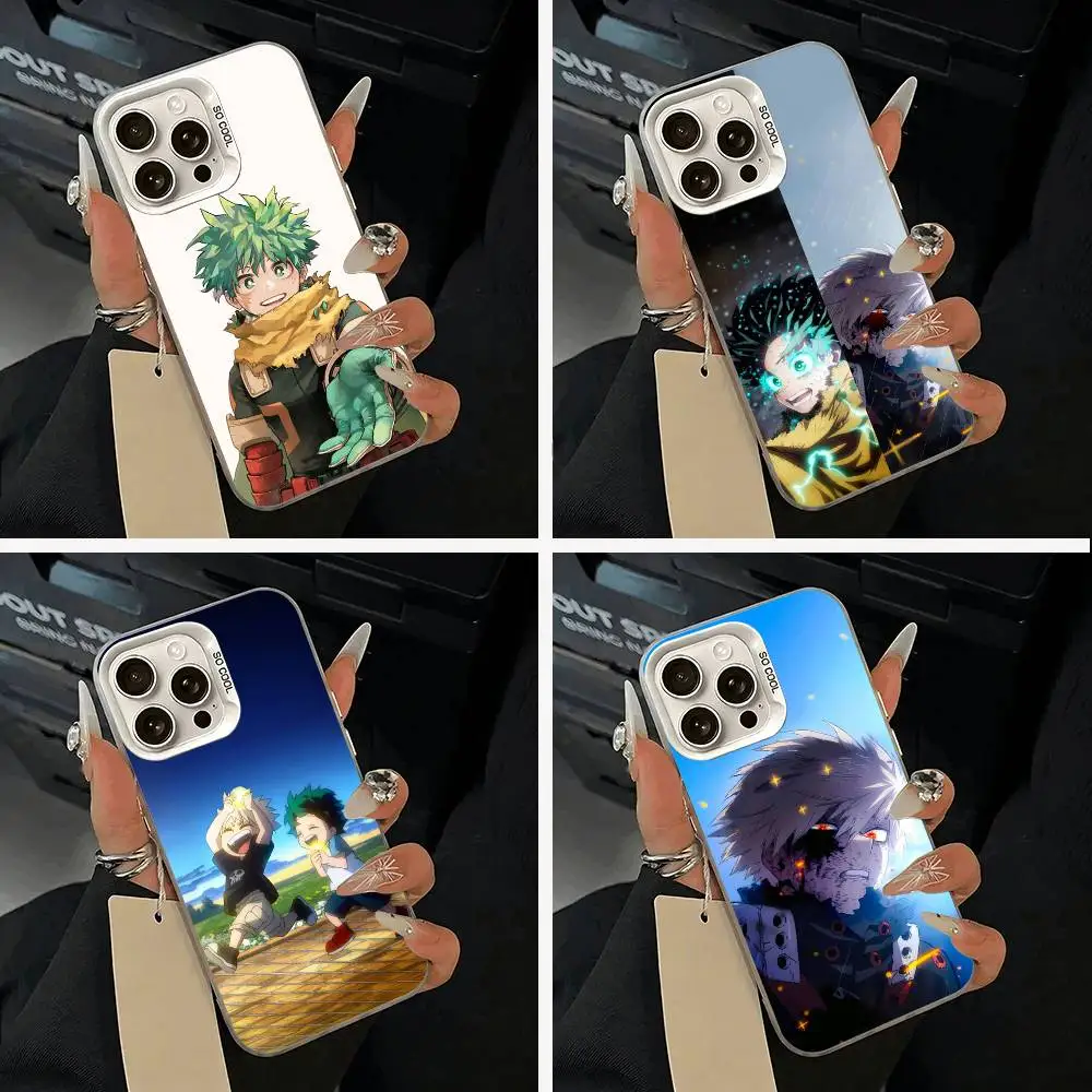 

M-H-A-My Hero Academia Phone Case For IPhone 17 Air 16 15 14 13 12 11 Pro Max White Sliver Hard Cover
