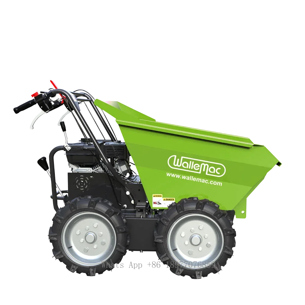 Wallemac WD30W Power Wheelbarrow 660lbs Loading Capacity 212cc 6.5HP B&S Gasoline Engine EPA Recoil Start Mini Utility Dump Cart