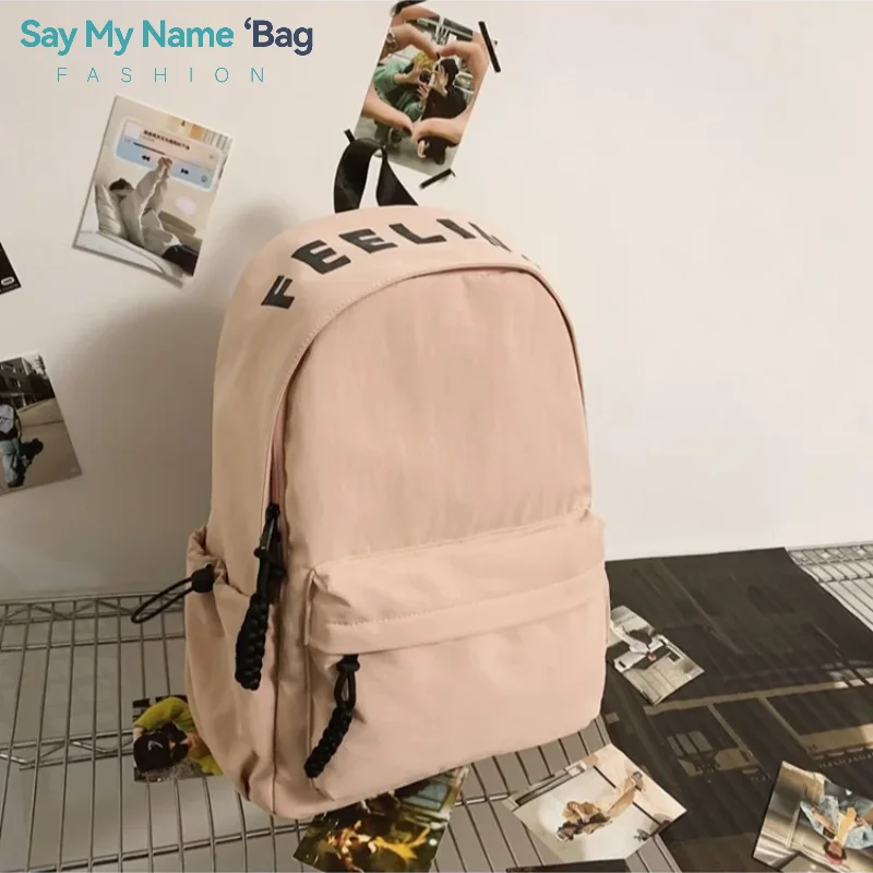 

INS Fashion Backpack Travel Bag Casual Canvas Book Backpack Large Capacity Street Travel Bag Student School Bags Portable