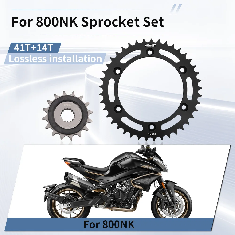 MRRANGT Motorcycle Accessories For CFMOTO 800NK Large And Small Sprockets 520 Chain 41T 16T Tooth Discs Flywheels Carbon Steel