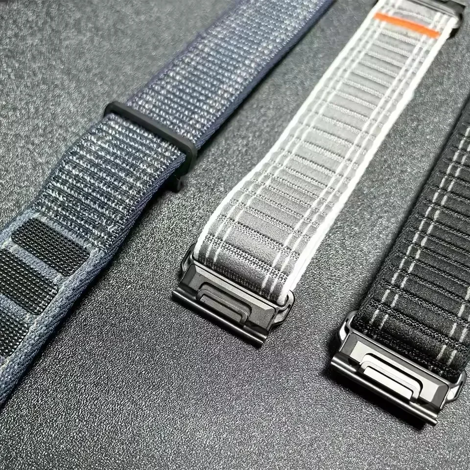 حزام نايلون منسوج رياضي قابل للتنفس لـ Garmin Fenix 8 E 7 Pro 47 مللي متر/MARQ 2/Forerunner 965 955 945/Descent G1 QuickFit سوار