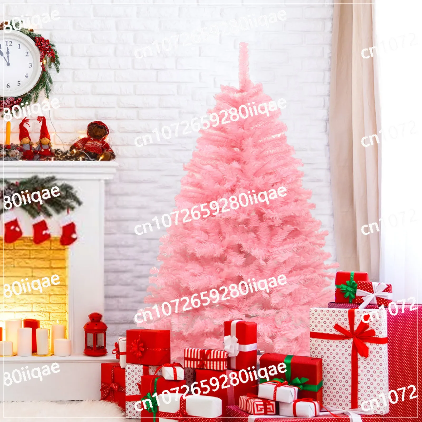 1.8m/6ft Pink Artificial Christmas Pine Tree Seasonal Holiday Carnival Decoration for Office, Party, Indoor,Outdoor