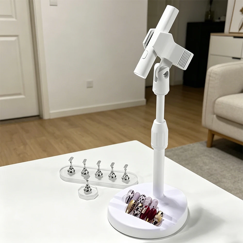 360 Degree Uv Nail Lamp Stand Handheld Hands-Free Gel Mini Rotatable Light Bracket Stable Base Nail Salon Studio Tool Kit