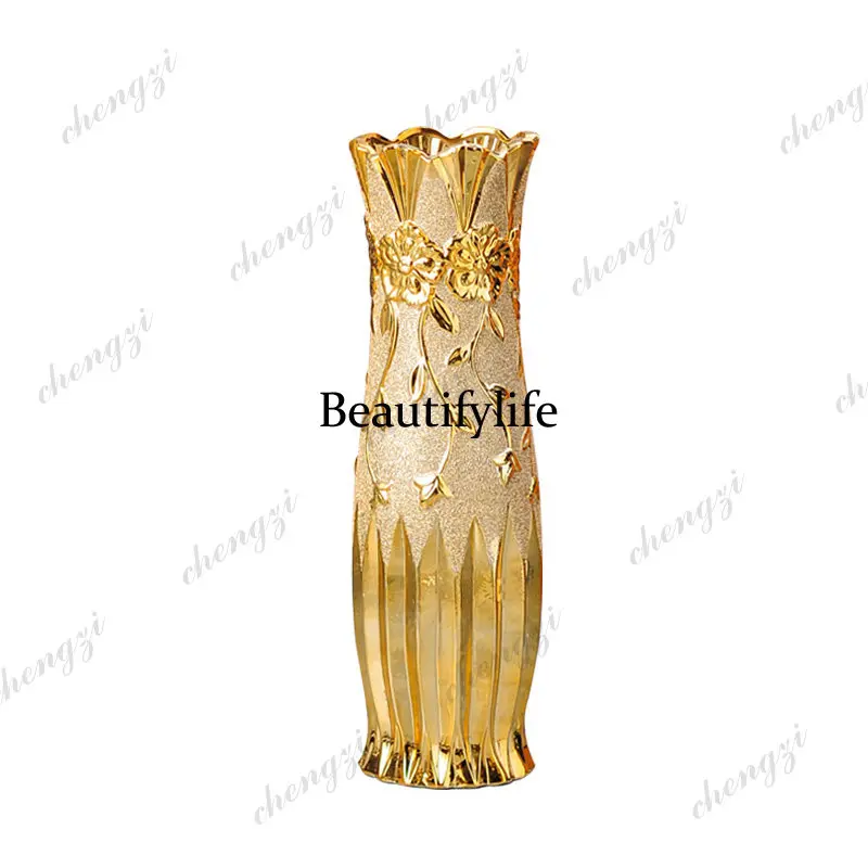 A95 European ceramic living room floor TV cabinet high vase ornament decoration European new Chinese high value